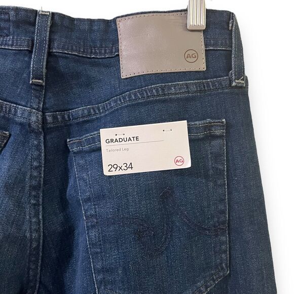 NWT AG Adriano Goldschmied Jeans Mens 29X34 The Graduate Tailor Leg Blue $235 - Picture 5 of 9